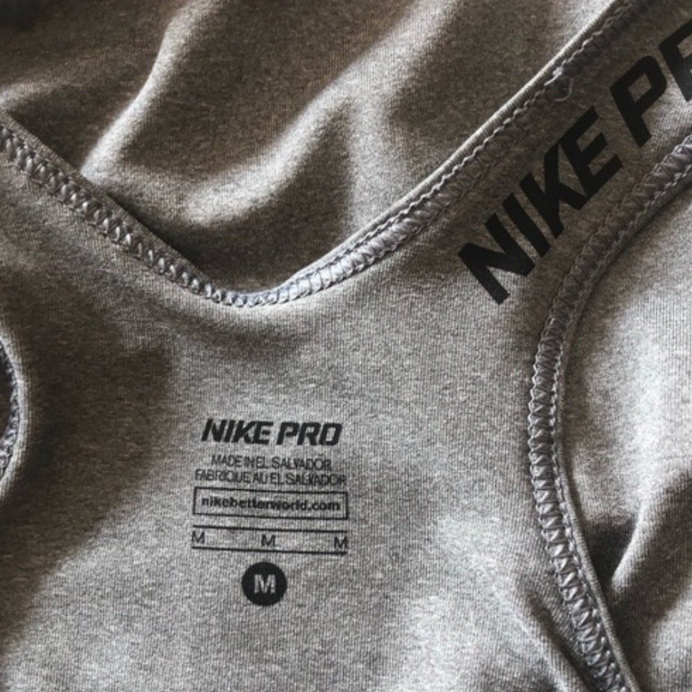 Nike Pro Grey Racerback Tank size Medium - Picture 5 of 8